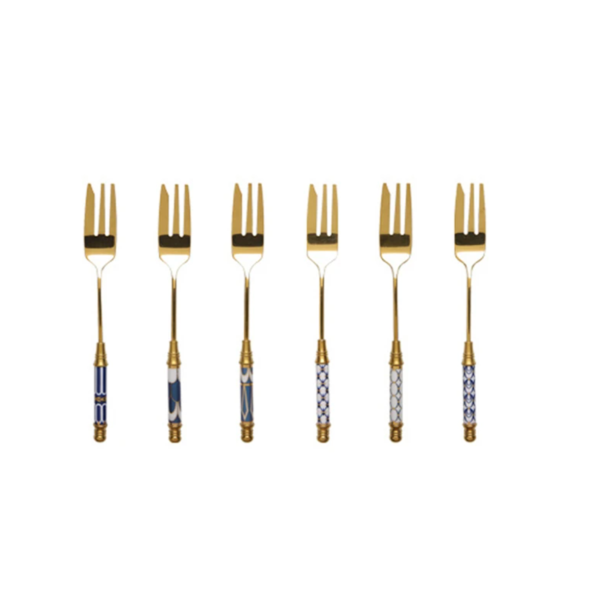 Ceramic Handle Fork Set