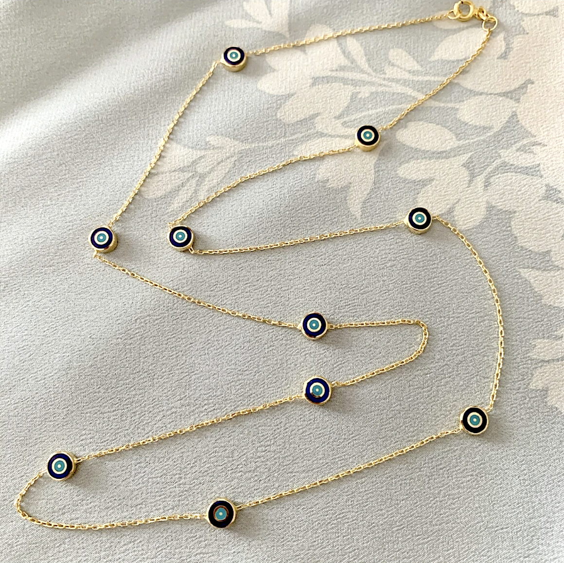 Long Evil Eye Necklace