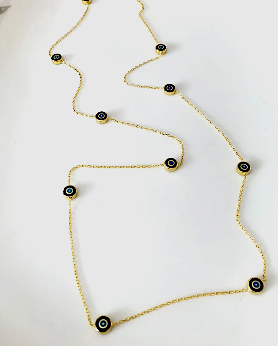 Long Evil Eye Necklace