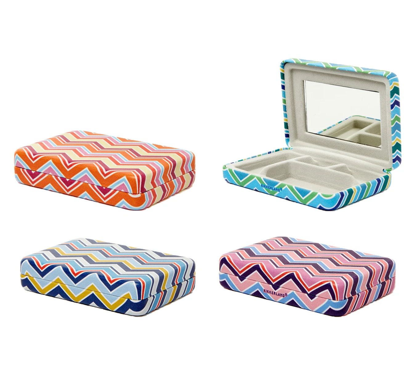 Portable Striped Jewelry Case