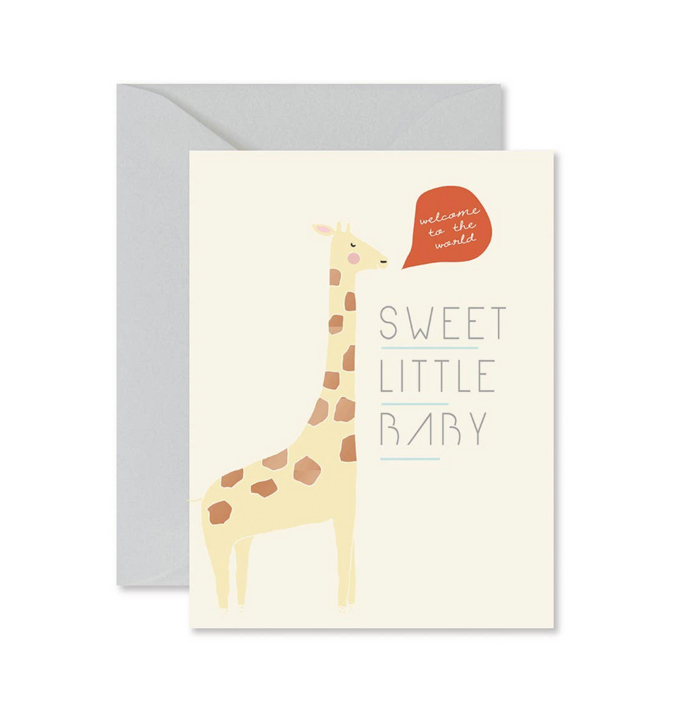Giraffe Sweet Little Baby Card