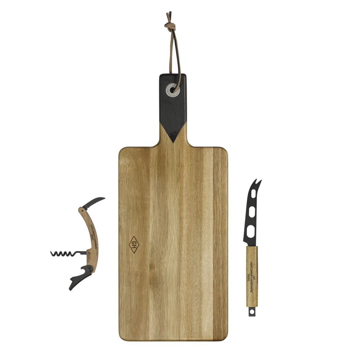 Cheese Board & Knife w/ Wine Opener