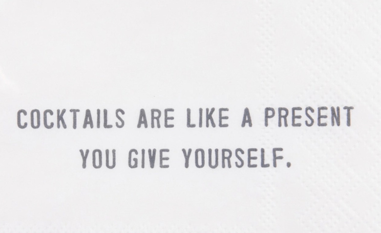 Paper Cocktail Napkins With Fun Quotes