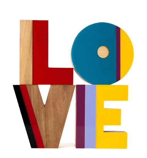 LOVE Wood Sculpture