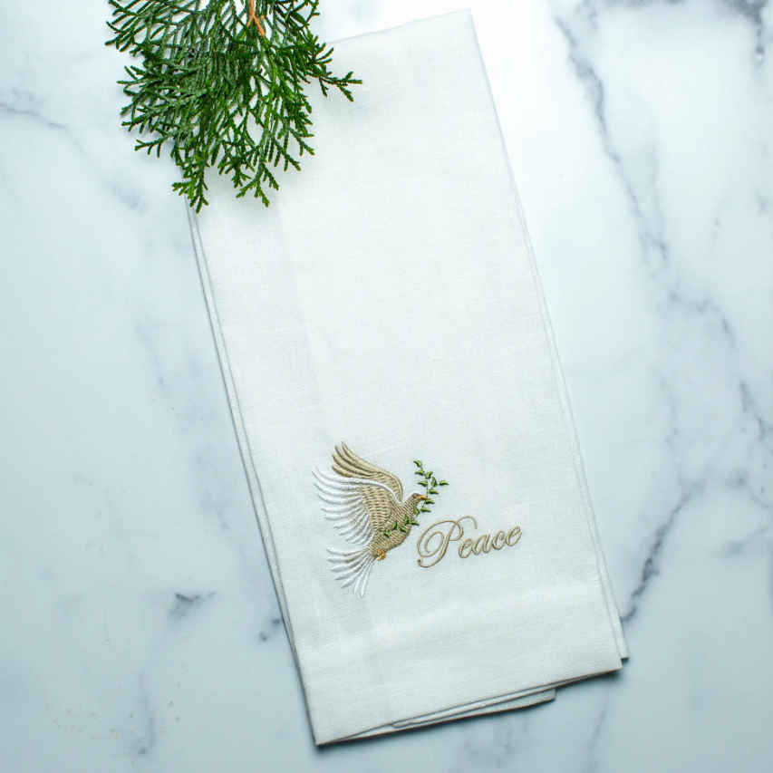 Dove of Peace Linen Towel