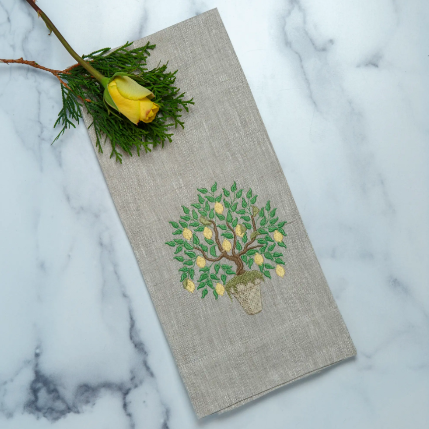 Lemon Tree Linen Towel