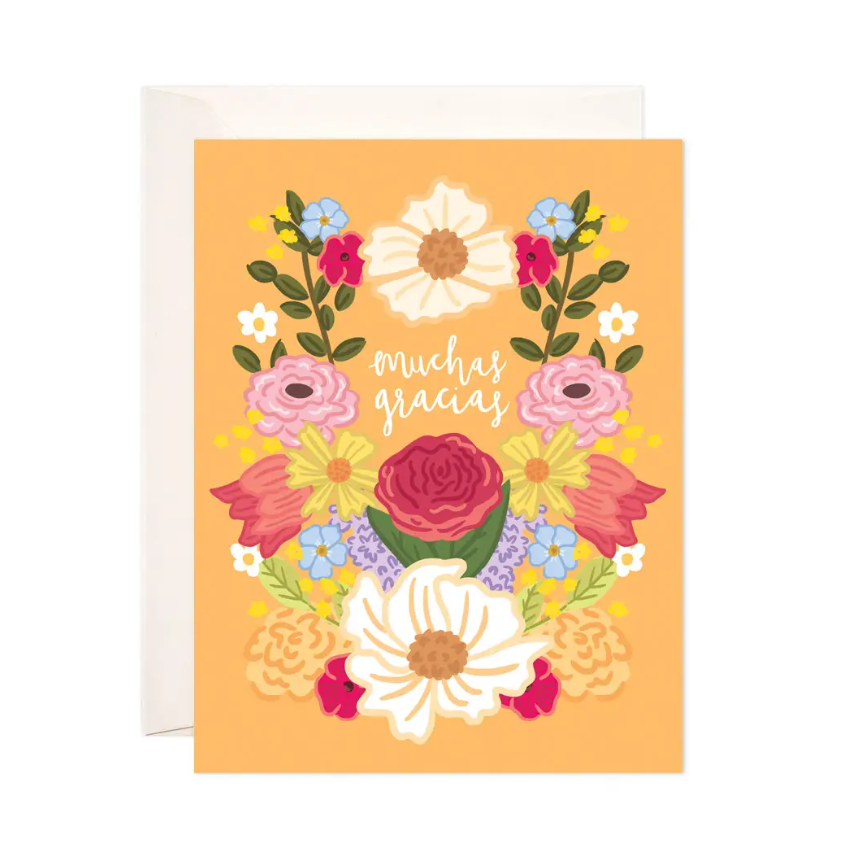 Floral Muchas Gracias Card