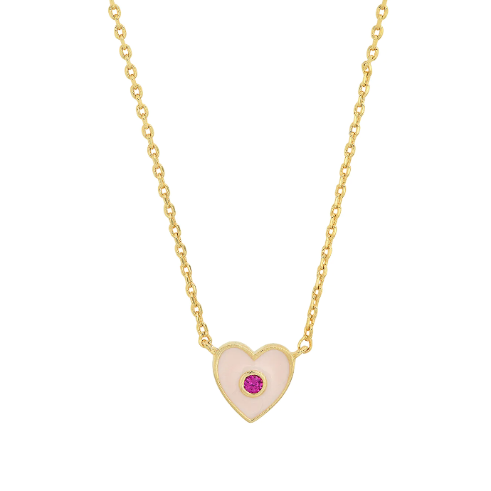 Enamel Heart Necklace
