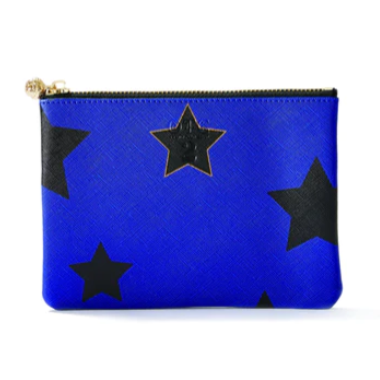 Vegan Leather Pouch - Star Navy