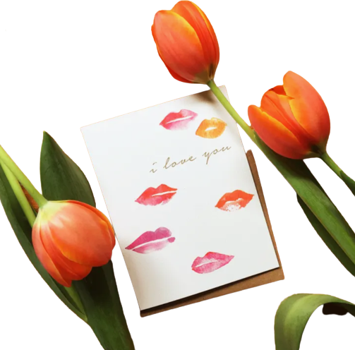 Lips I Love You Card
