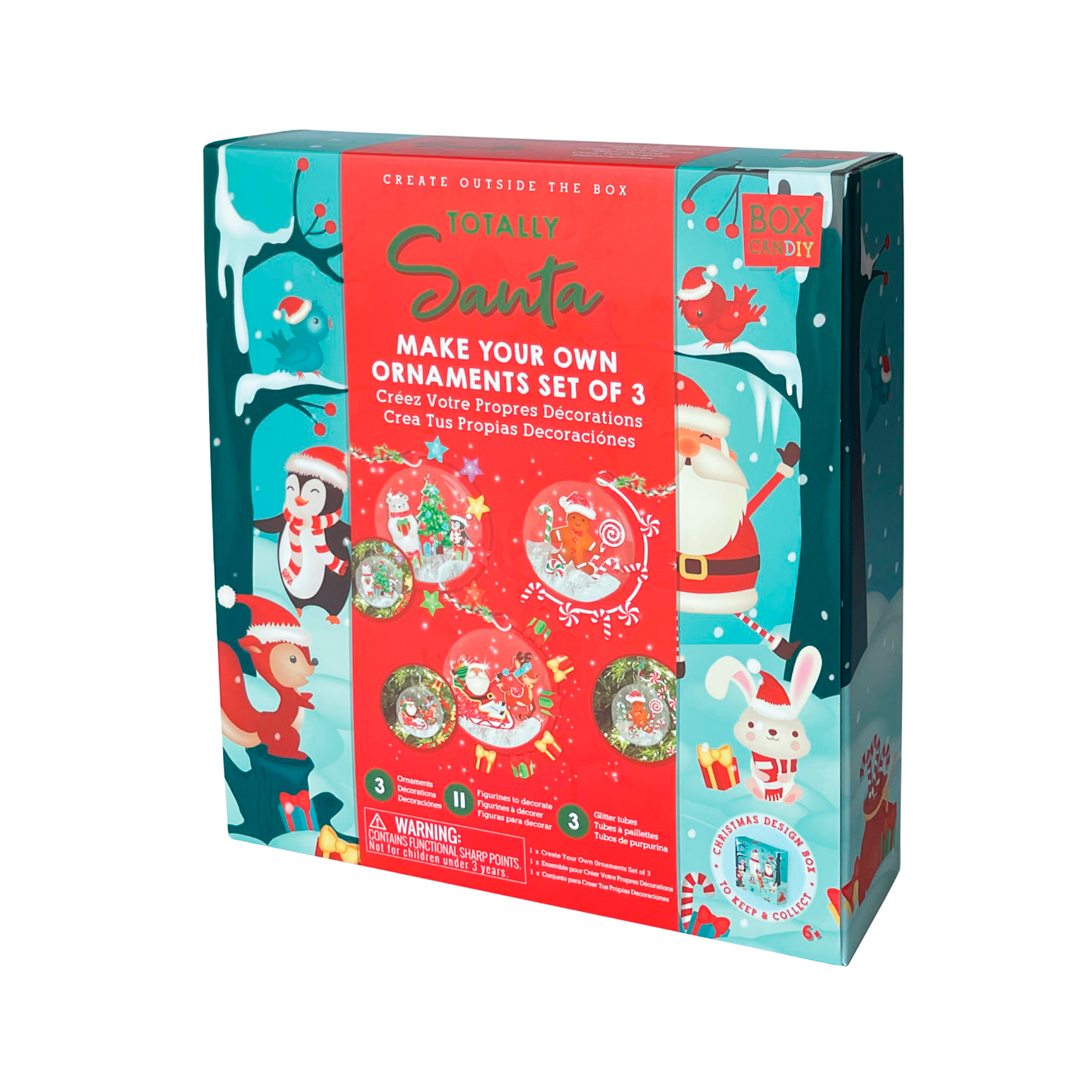 Totally Santa Make Your Own Ornaments - Set of 3