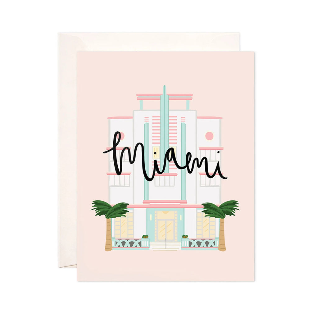 Miami Art Deco Greeting Card