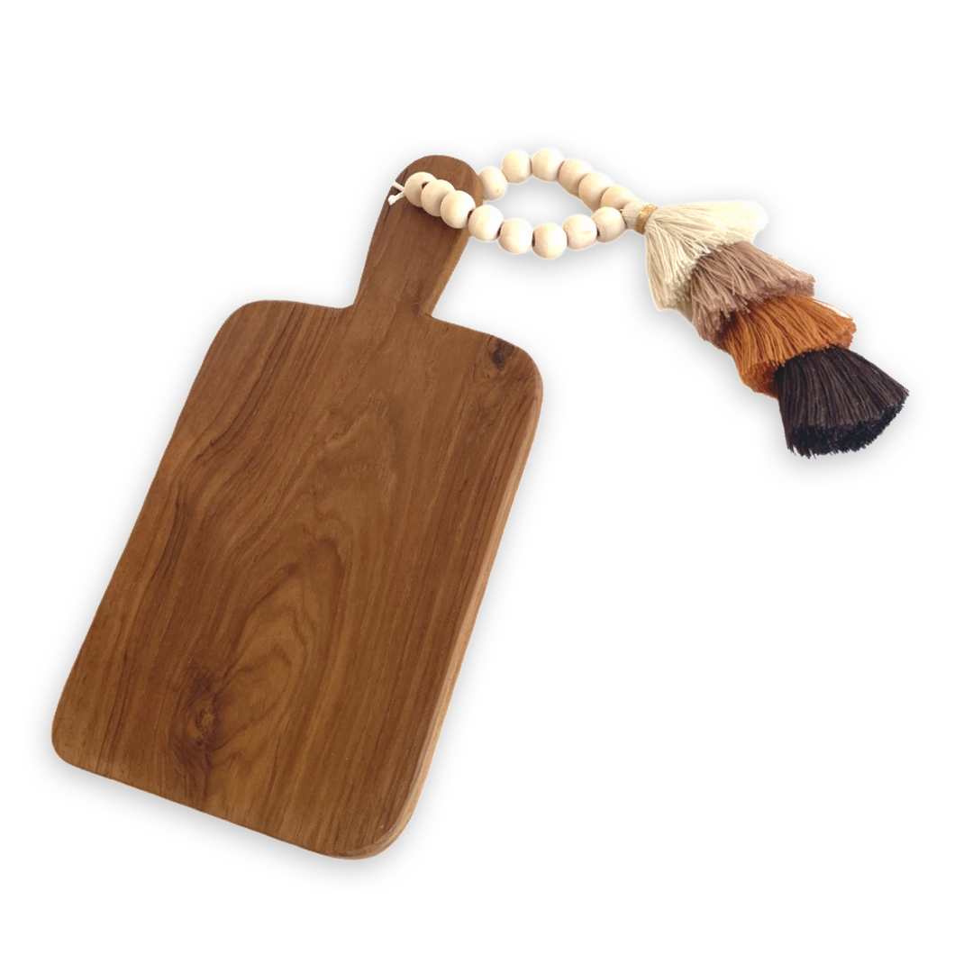 Small Wood Board with Tassel